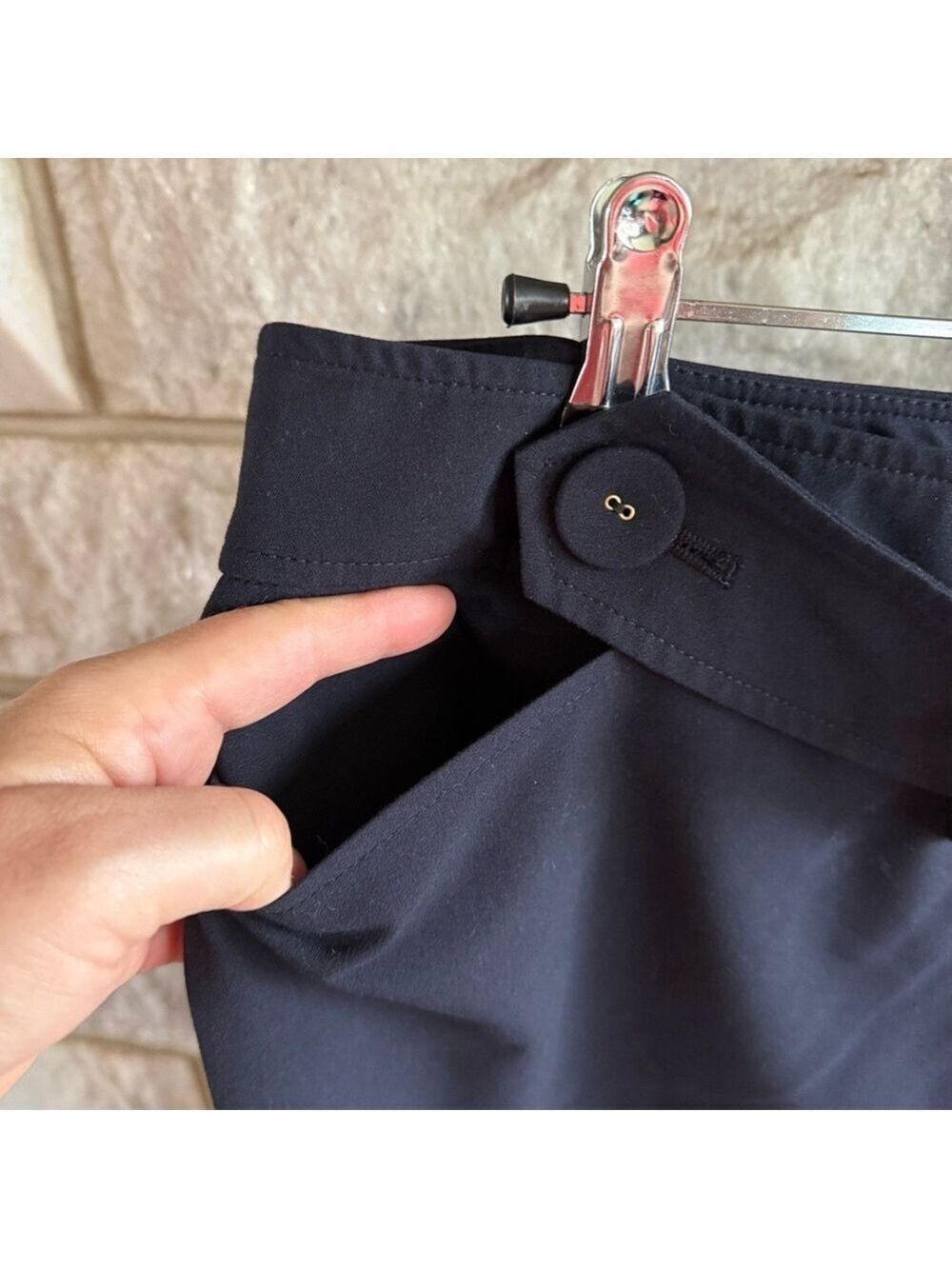Talbots Navy Belted Pencil Skirt size 14 - Picture 4 of 8